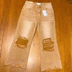 Vervet 27 90s vintage flare Leslie brown/tan hippie jeans